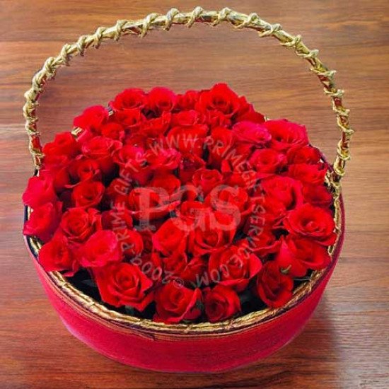 250 Red Roses Basket