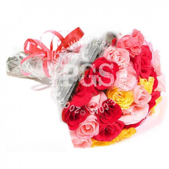 24 Mix Roses bouquet