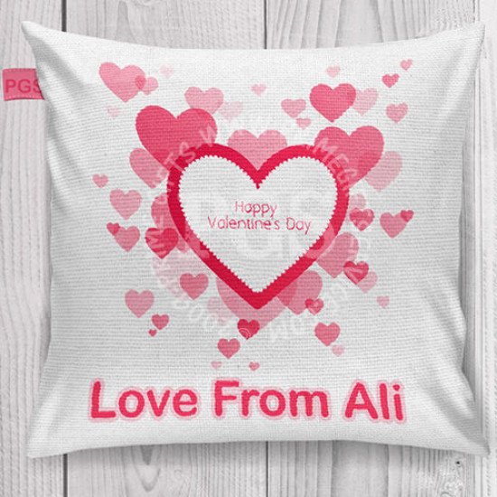 Valentine Pink Heart Cushion